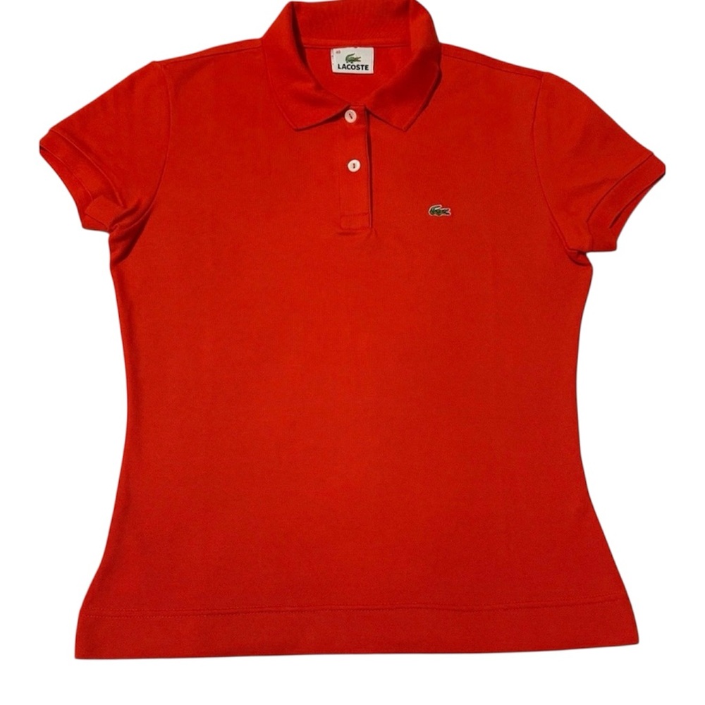 Lacoste Red Women's Short Sleeve Polo Tee